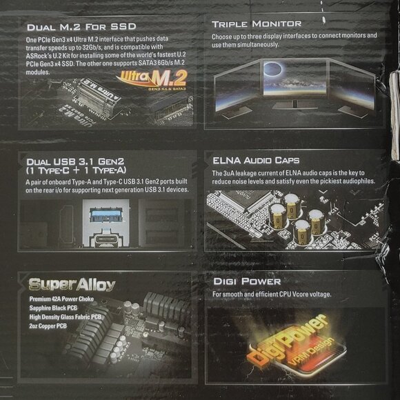 ASRock B450M Pro4 AMD Socket AM4 Motherboard OPEN BOX - Picture 5 of 13